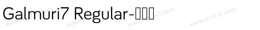 Galmuri7 Regular字体转换